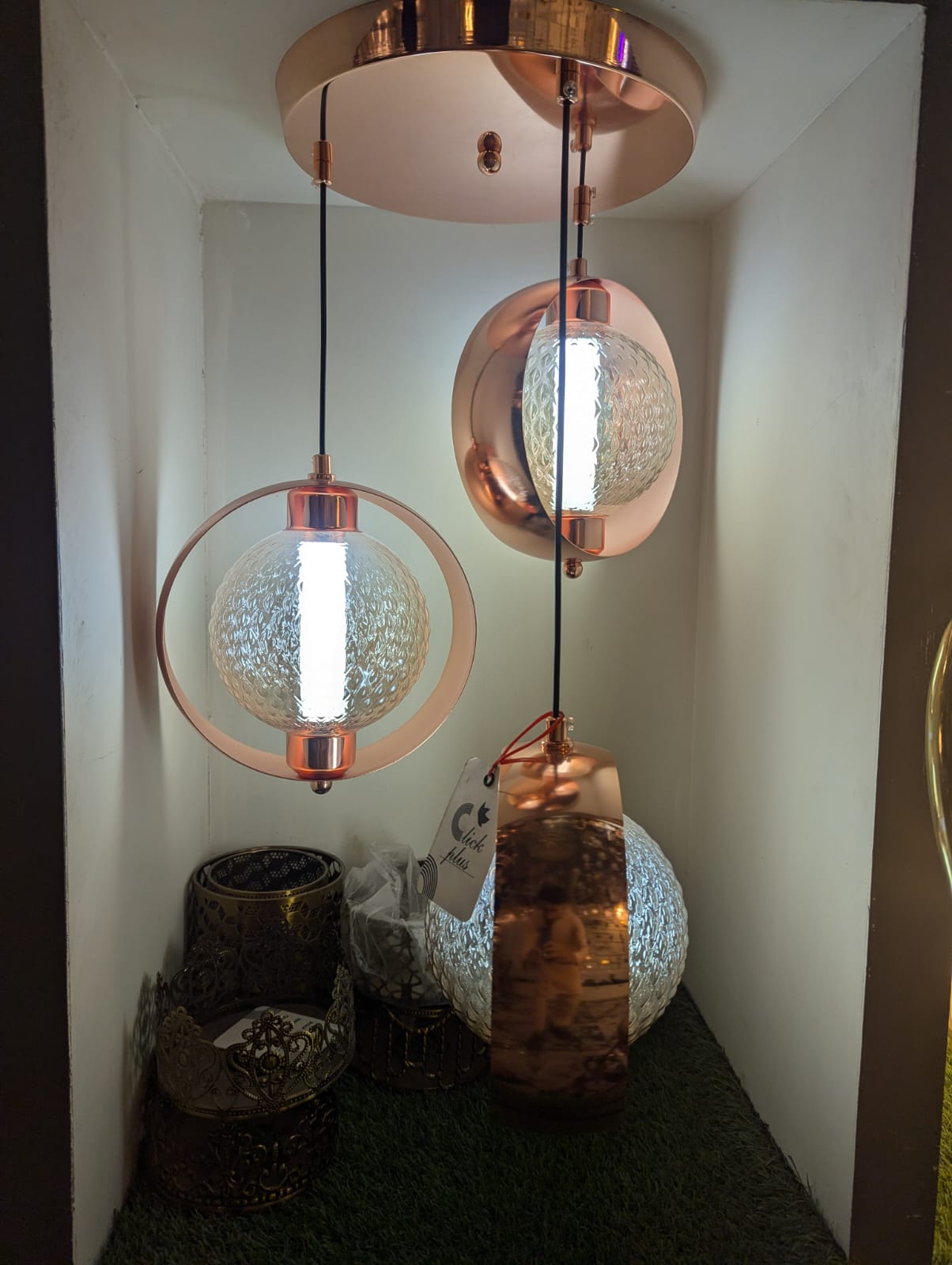 Sleek Rose Gold Pendant Lighting Fixture