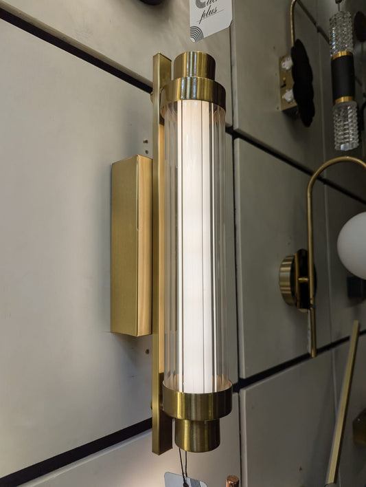 Elegant Brass & Glass Wall Light