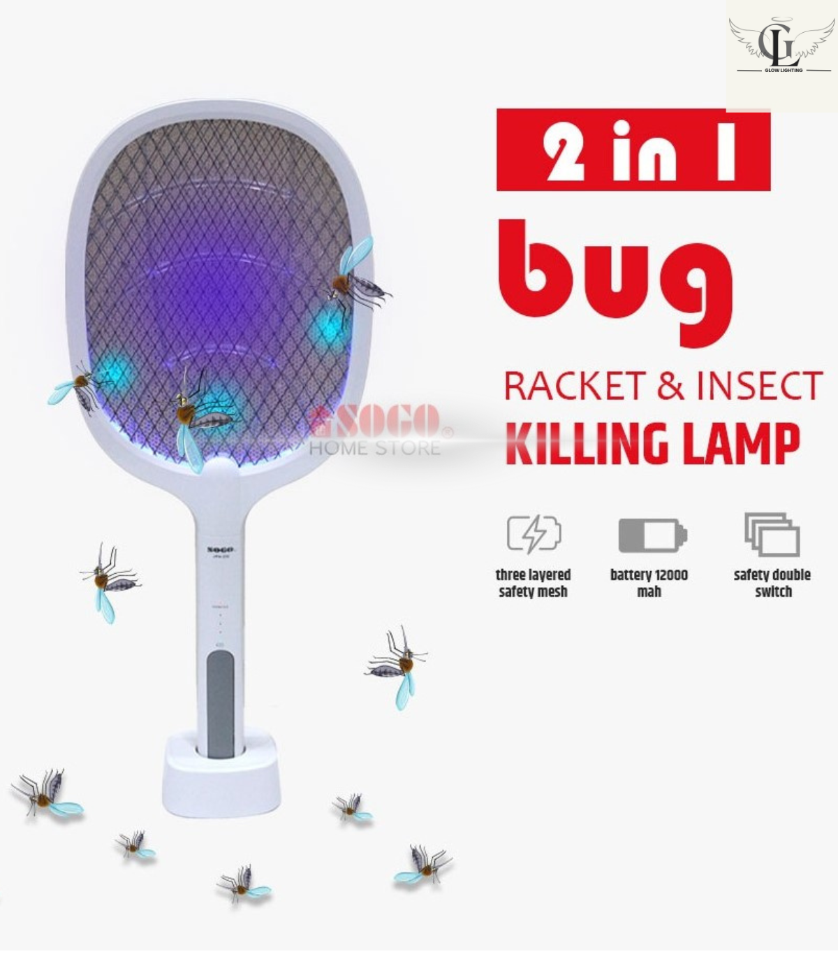 Sogo Rechargeable Insect Killer Racket (JPN-396)