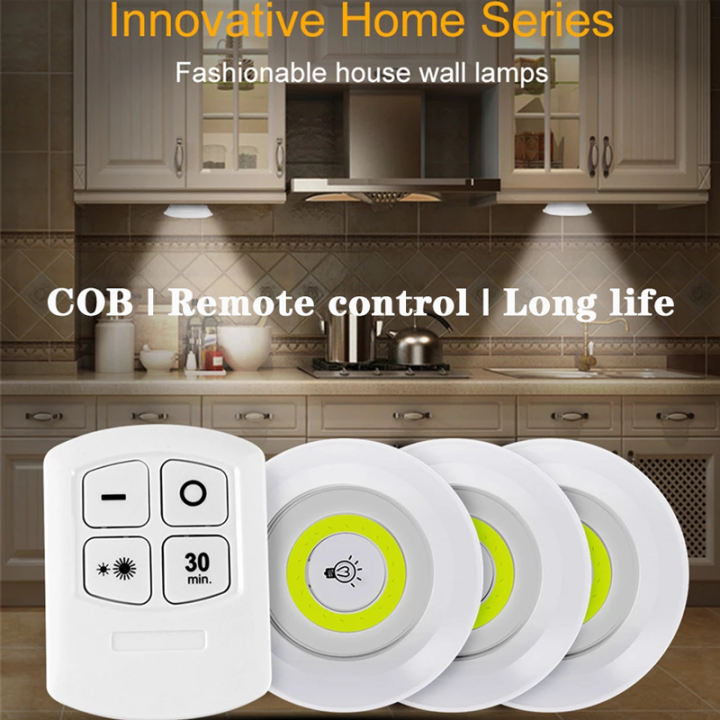 Set Of 3 Wireless Remote Control Night Light