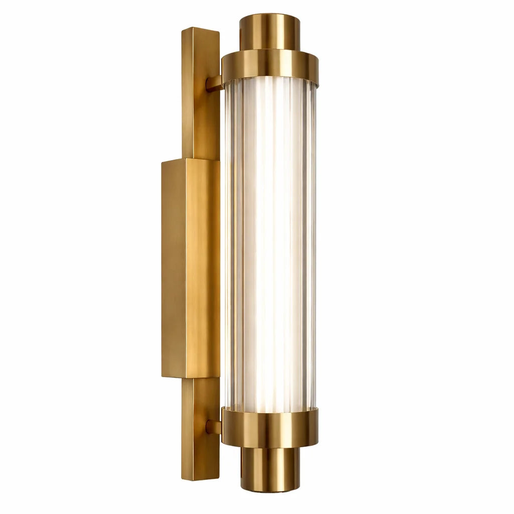 Elegant Brass & Glass Wall Light