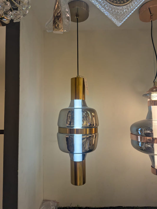 Sleek Pendant Light with Smoked Glass