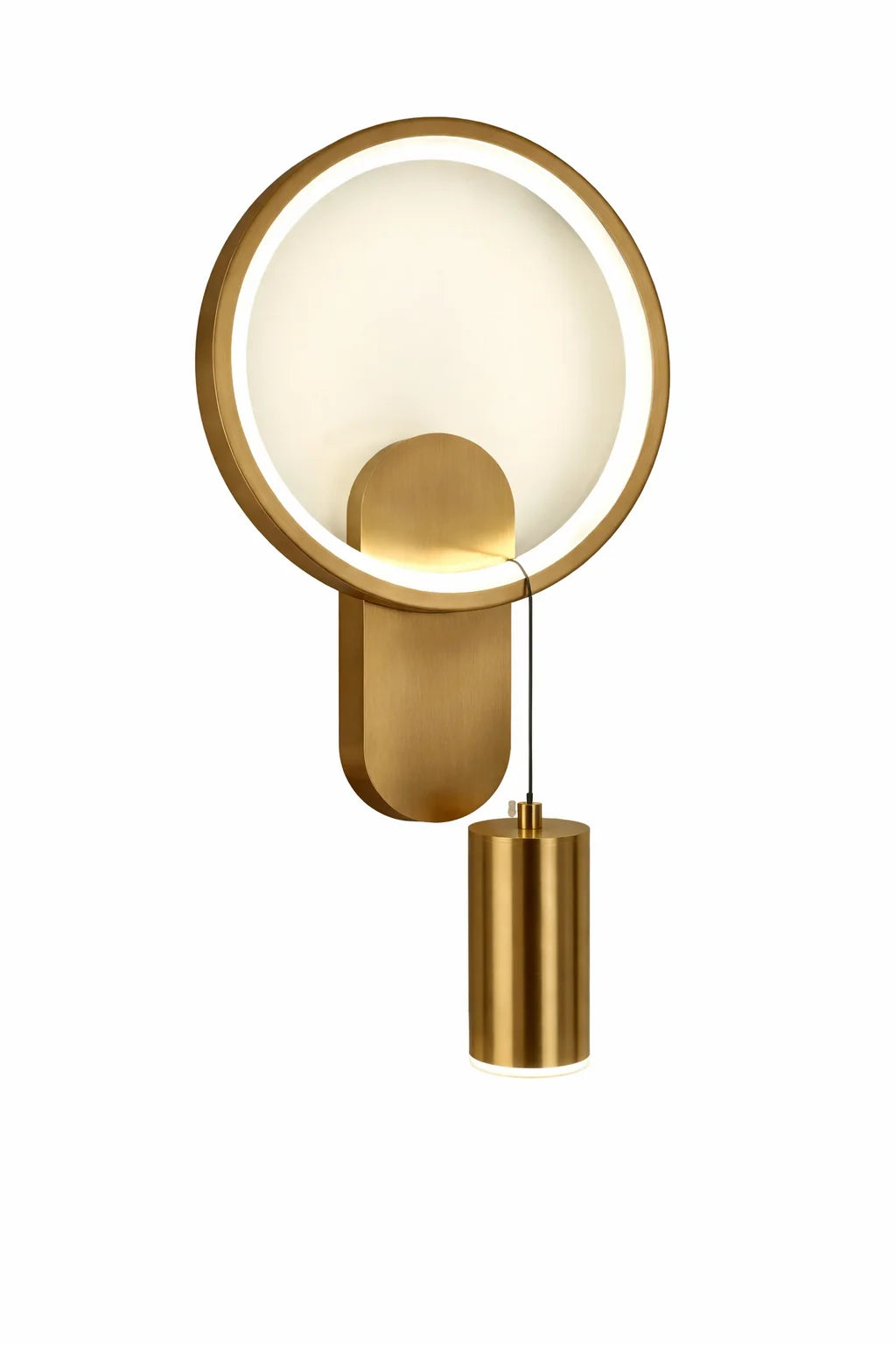 Sleek Brass LED Wall Light